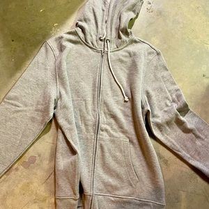 Mens basic gray zip up hoodie